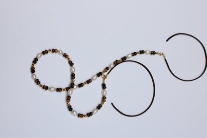 Chestnut Pearl Hat Band