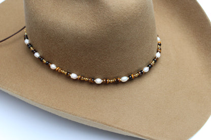 Chestnut Pearl Hat Band