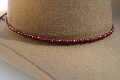 Crimson Vine Hat Band